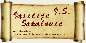 Vasilije Šopalović vizit kartica